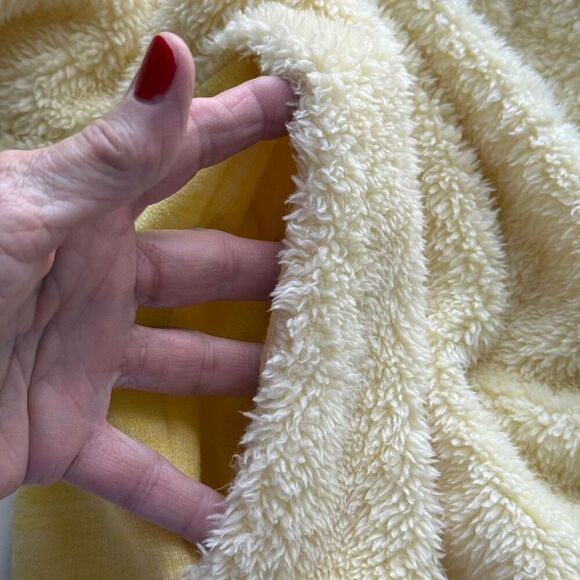 Umgee Oversized Soft Fleece Pullover Sweater Yellow Small‎ - Picture 10 of 10